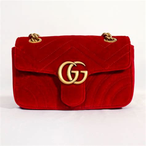 gucci sac rouge velour